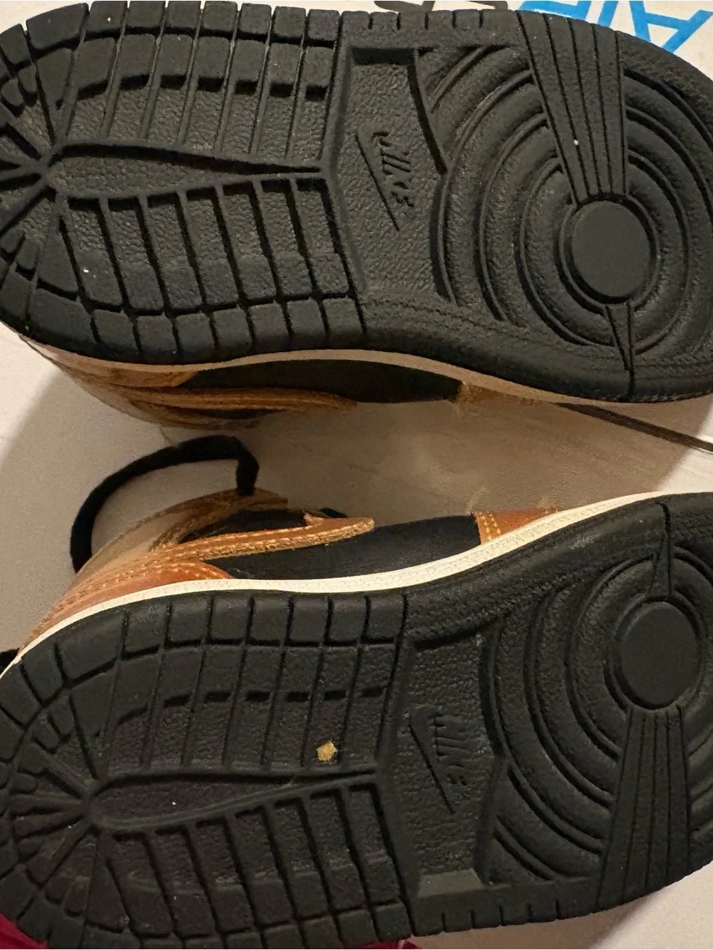 Nike Kids Black and Gold High-Top Sneakers